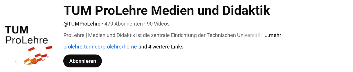 Hier gehts zu TUM ProLehre und Didaktik