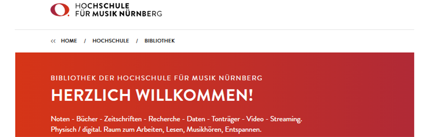Hier gehts zur Bibliothek der HFM Nürnberg