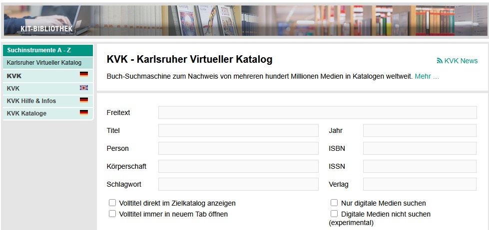 Hier gehts zu Karlsruher Virtueller Katalog (KVK)