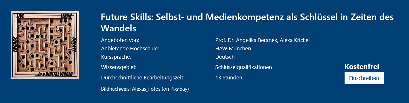 vhb-Workshop: Future Skill, hier geht es zum Online-Kurs!