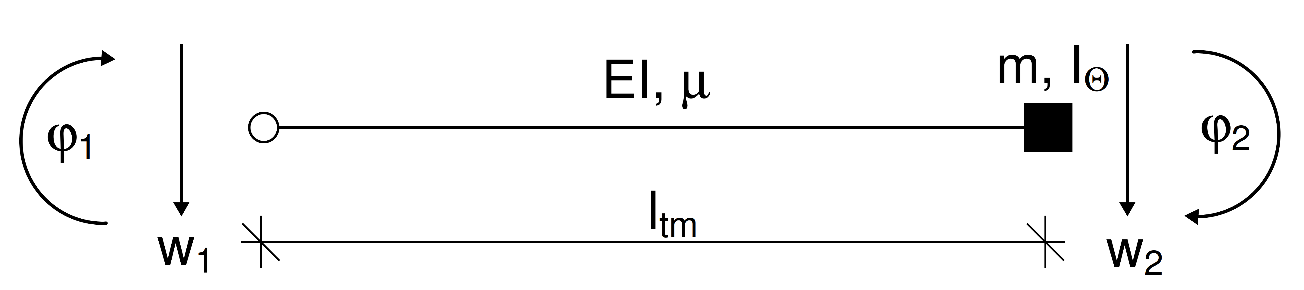 The FE-element of the tip mass model