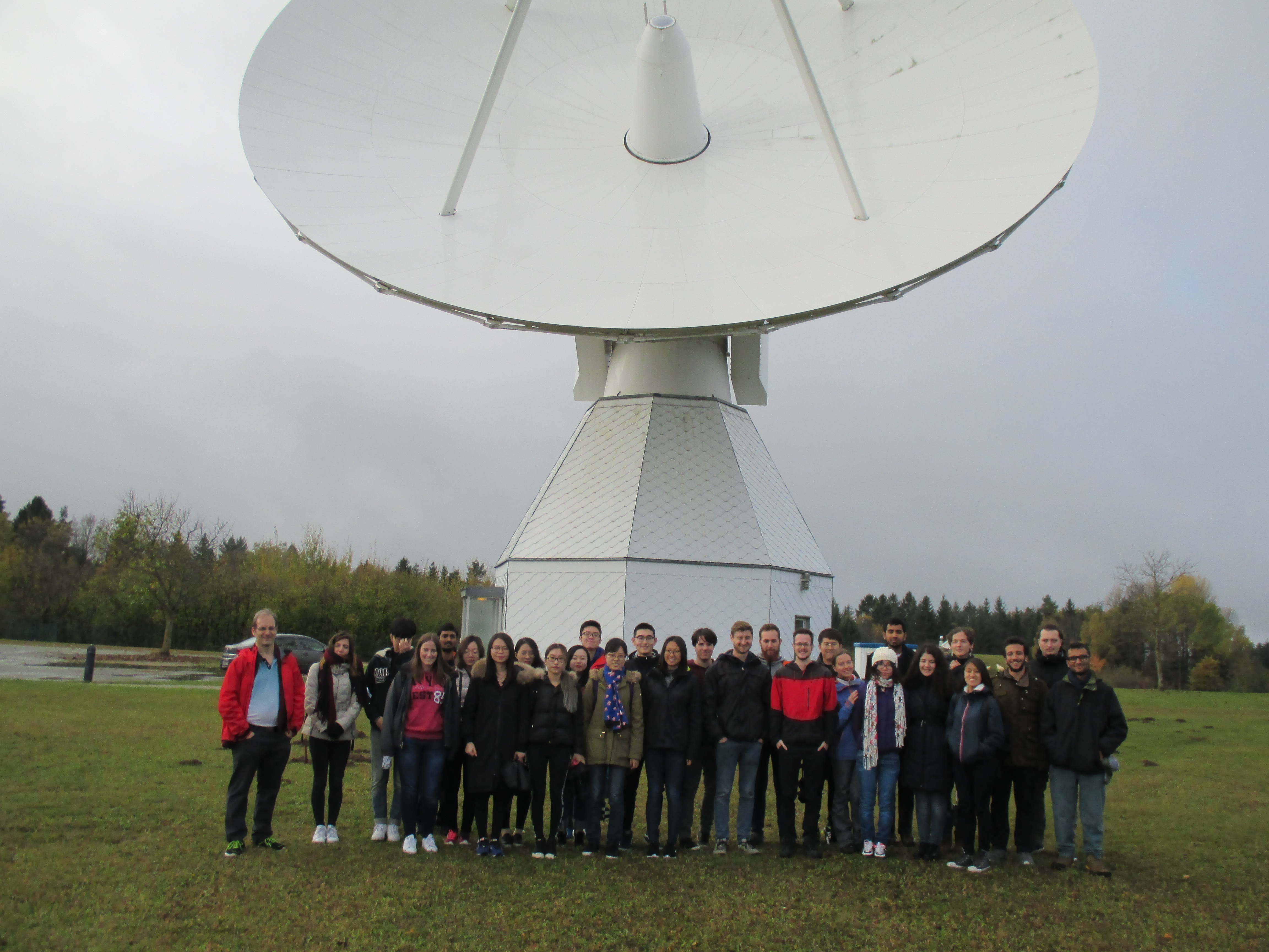 ESPACE students on the fall excursion to Wettzell, the geodetic observatory in the Bavarian Forest.