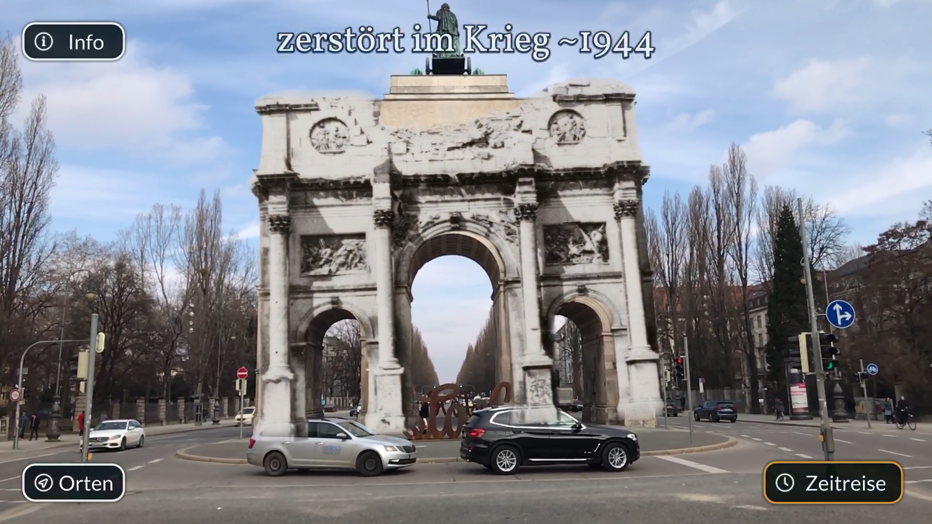 image overlay of the destroyed Siegestor (backsite)