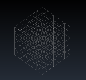 GID hexahedron mesh with 5 elements per side