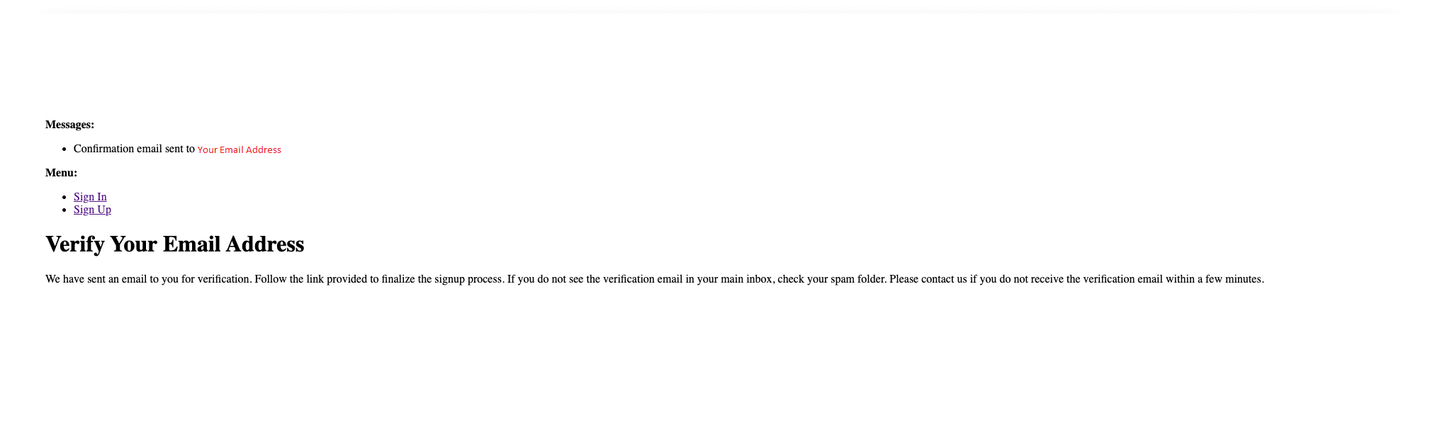 4. Verify address